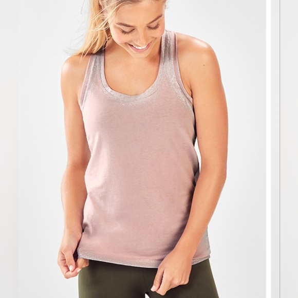 Fabletics Women's Laurel Tank Top, Mauve/Silver Shimmer, Size Small, S - Picture 12 of 12